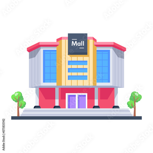 Check out this isometric icon of mall building  


