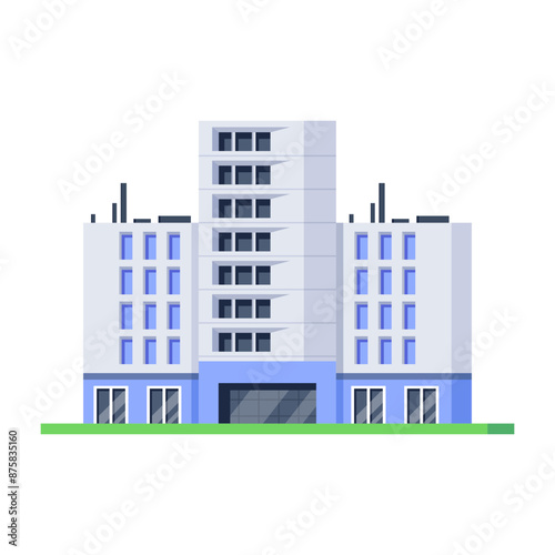 Ready to use isometric icon of mall architecture 

