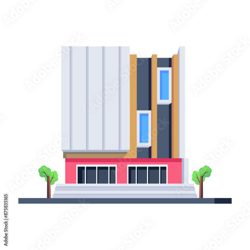 Ready to use isometric icon of a shopping emporium 


