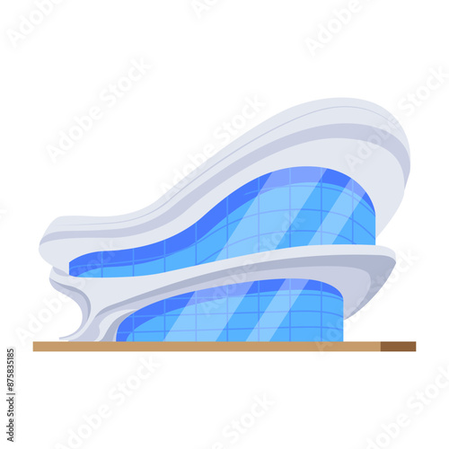 Handy isometric icon of a supermarket building 


