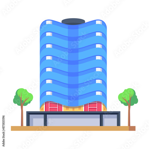 Grab this isometric icon of a plaza building 

