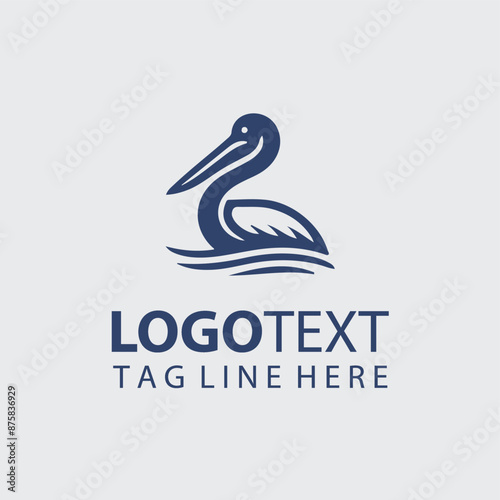 Pelican Logo Vector Illustrations