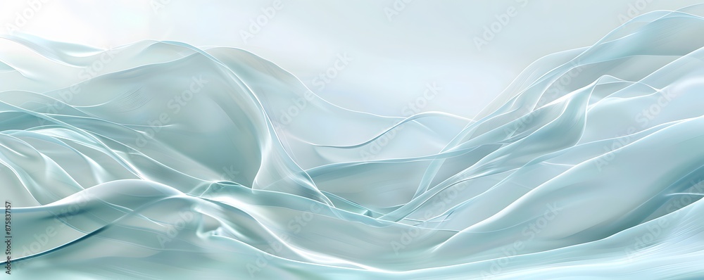 Fototapeta premium Abstract light blue background with elegant flowing waves and lines