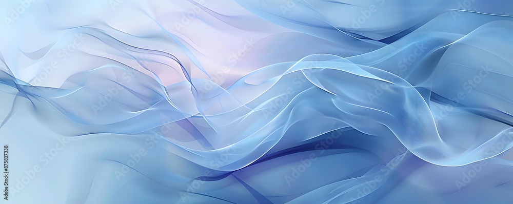 Obraz premium Abstract light blue background with elegant flowing waves and lines