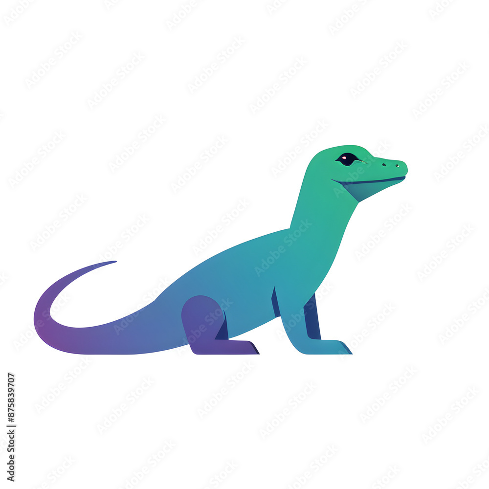 illustration logo of minimalist outline of a monitor lizard illustration logo of minimalist outline of a monitor lizard