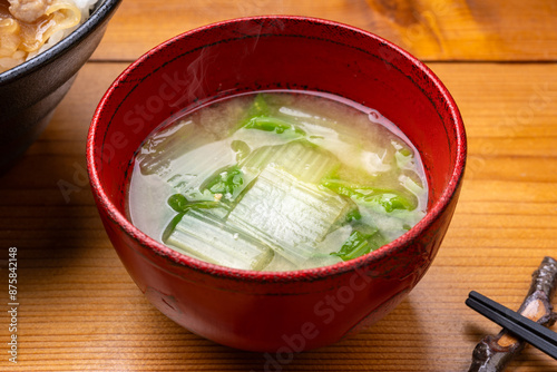 しろ菜（ベか菜・山東菜）のみそ汁 photo