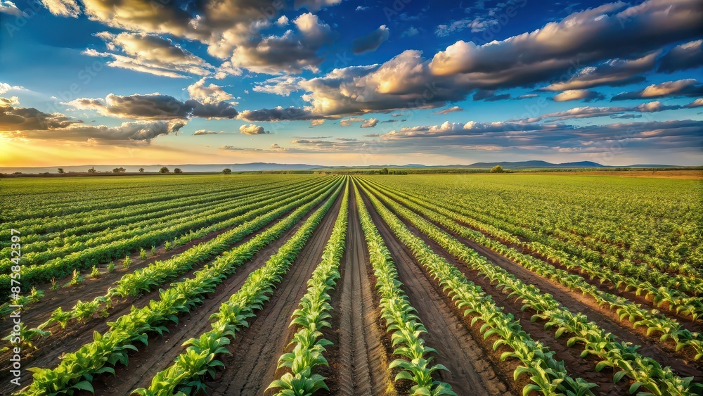 Vast expanse of genetically modified crops flourishing in arid landscape, Genetically modified, crops, agriculture, farming Vast expanse of genetically modified crops flourishing in arid landscape, Genetically modified, crops, agriculture, farming