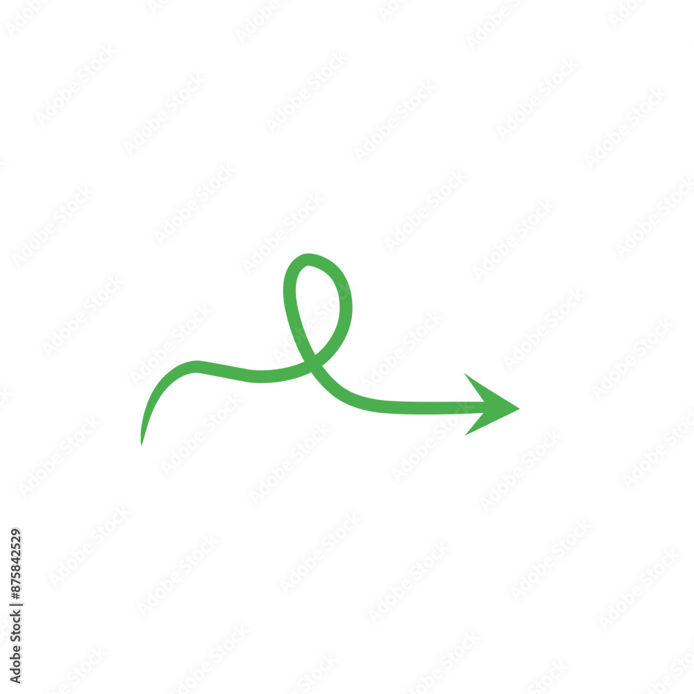 green curly arrow sign green curly arrow sign