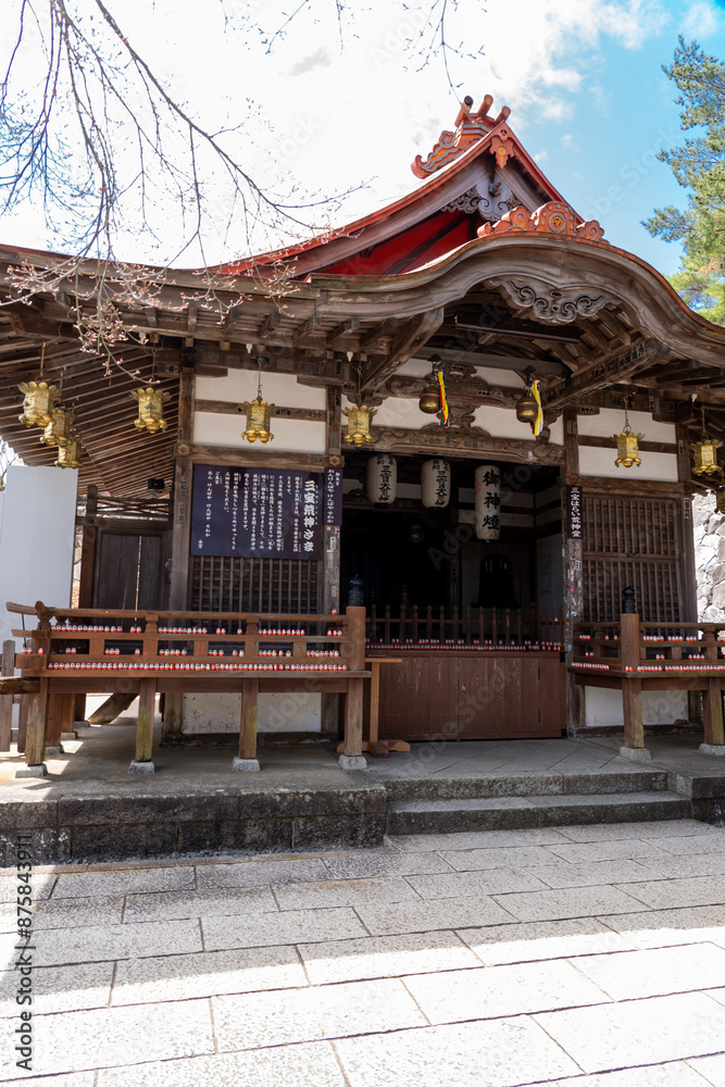 Naklejka premium 大阪箕面の勝尾寺の三宝荒神堂