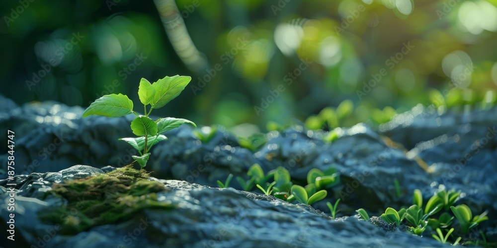 A Tiny Sprout Emerging Through the Rocks A Tiny Sprout Emerging Through the Rocks