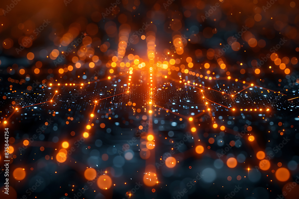 Fototapeta premium Quantum Computing Principles: Futuristic Illustration