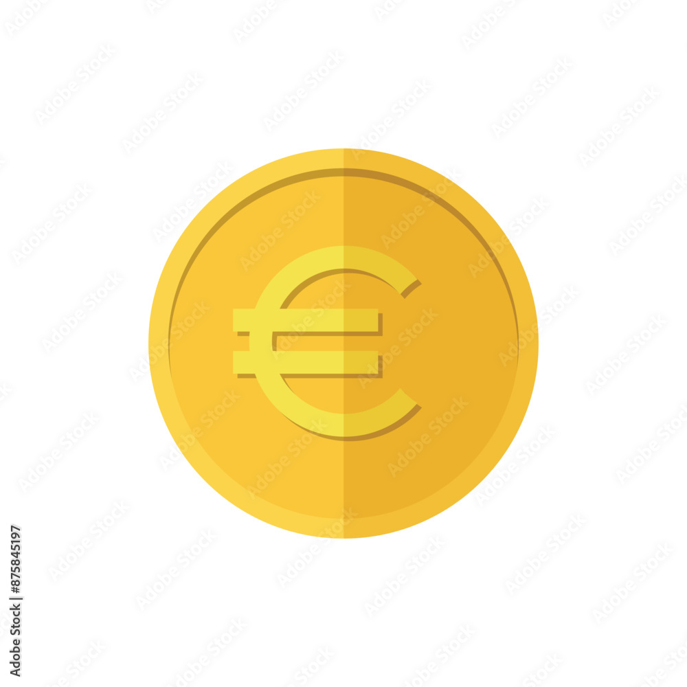 Euro gold coin currency vector illustrator Euro gold coin currency vector illustrator