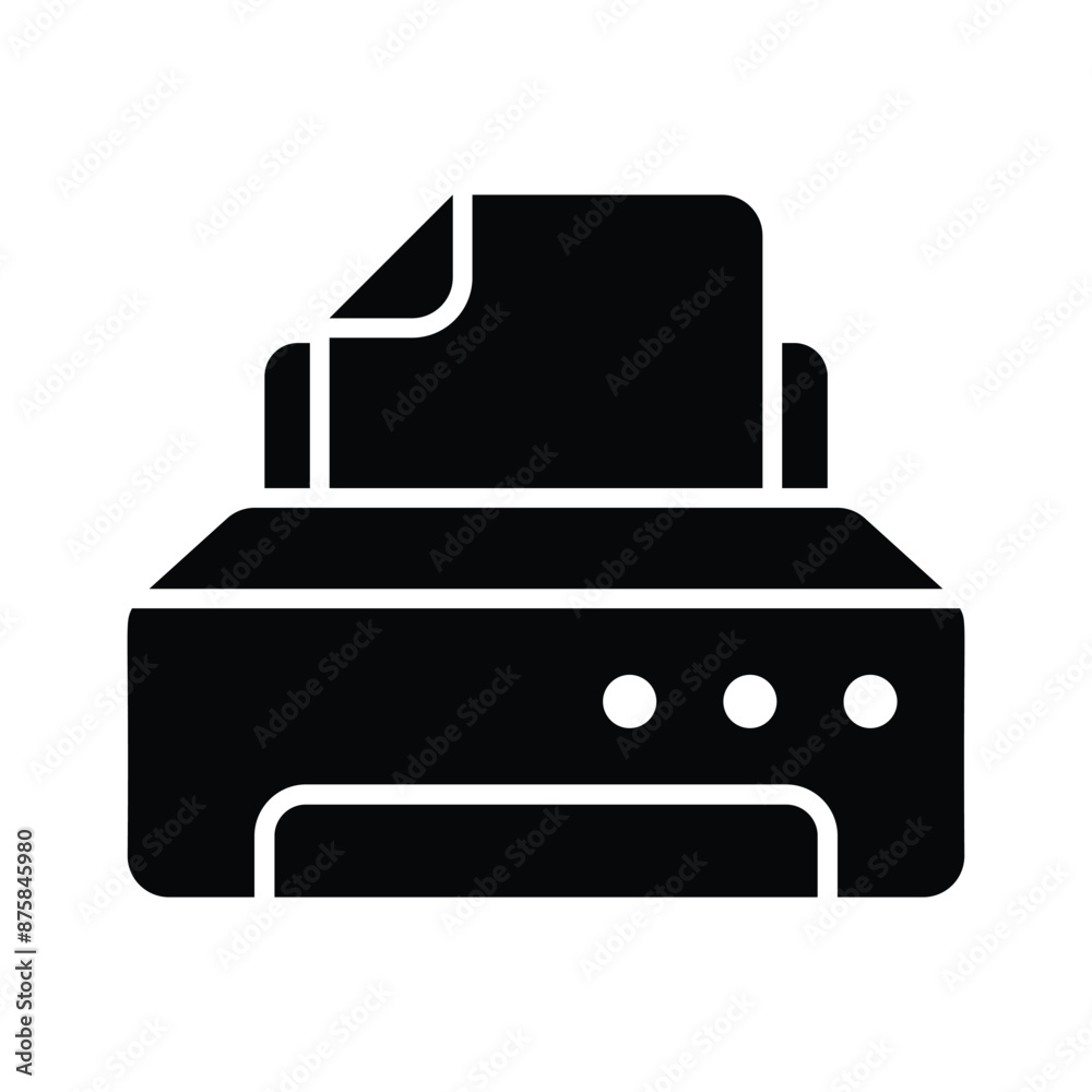 A streamlined printer icon representing printing functionality for documents, images, and more A streamlined printer icon representing printing functionality for documents, images, and more