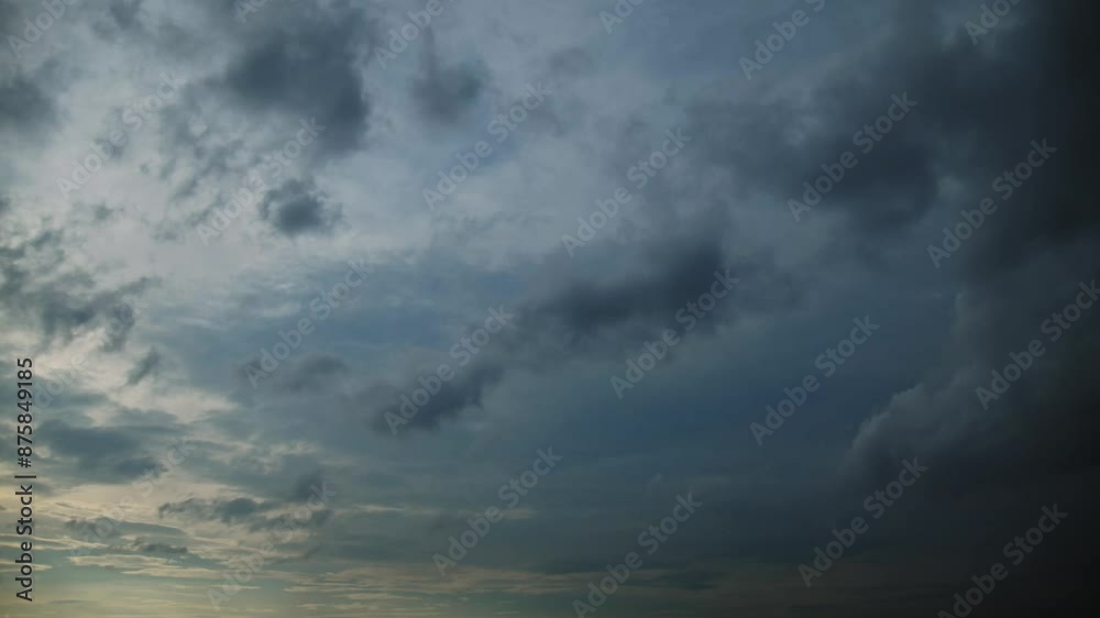 Time lapse of cloudy sky at overcast Time lapse of cloudy sky at overcast