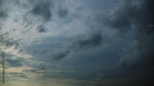 Time lapse of cloudy sky at overcast