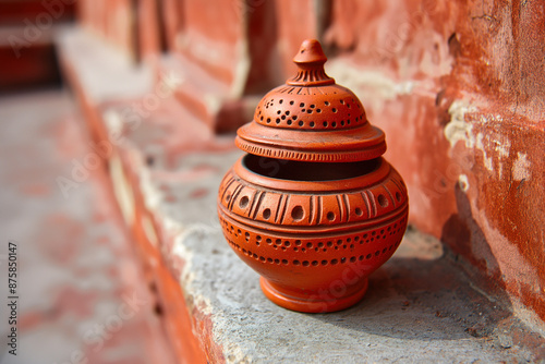 A miniature clay tandoor, i...