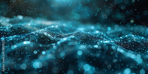 Cyber Security Canvas: Abstract Blue-Green Banner