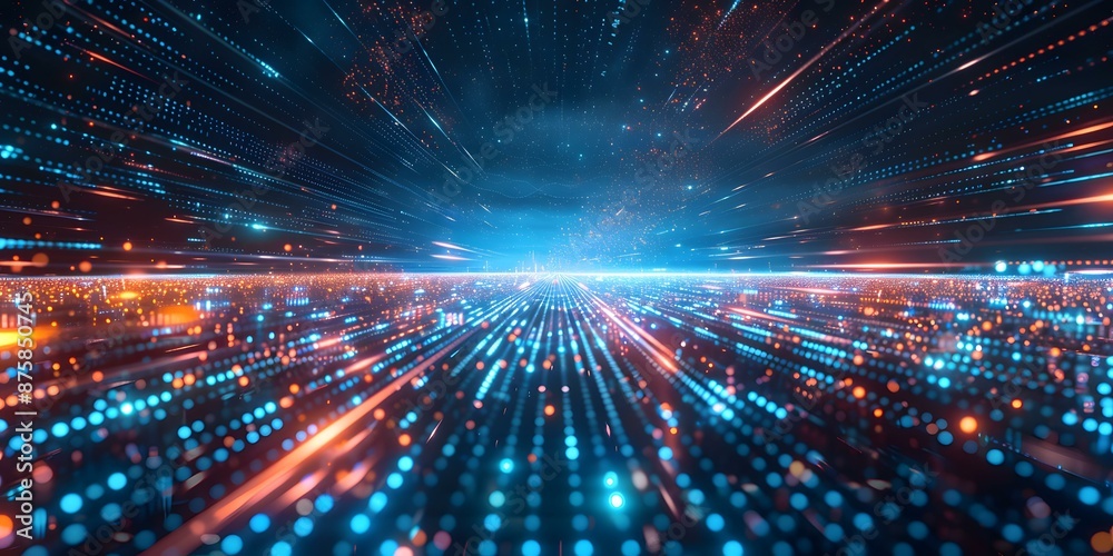 Abstract Digital Data Flow Background
