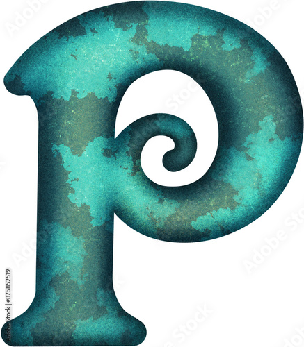 P Metal alphabet letter
