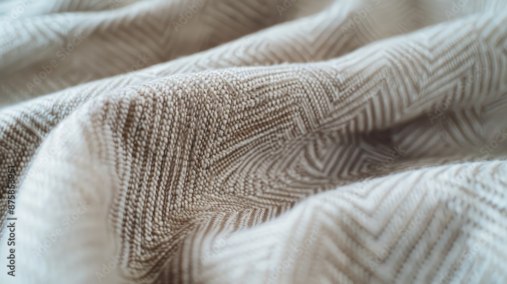 Close-up of a linen fabric with a subtle herringbone pattern, highlighting the natural texture and weave. Close-up of a linen fabric with a subtle herringbone pattern, highlighting the natural texture and weave.