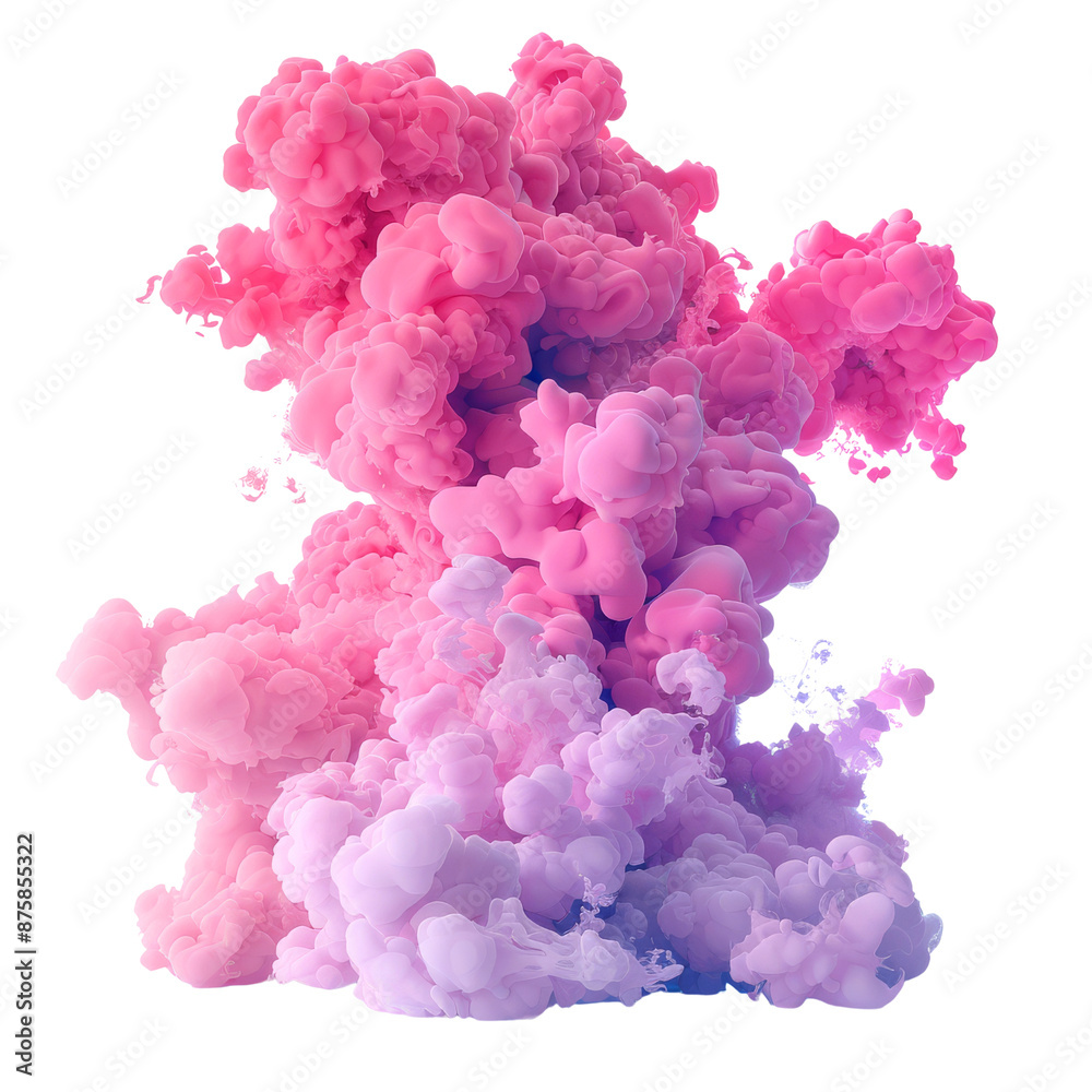 Pink and purple smoke with a white background Pink and purple smoke with a white background