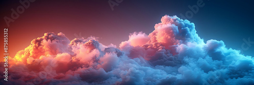Cloud Computing Background with Vibrant Colors
