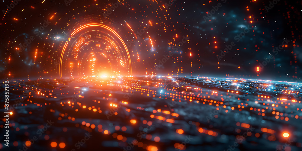 Fototapeta premium Customizable Tech Illustration for Advanced Designs