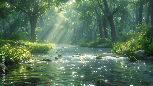 morning in the forest