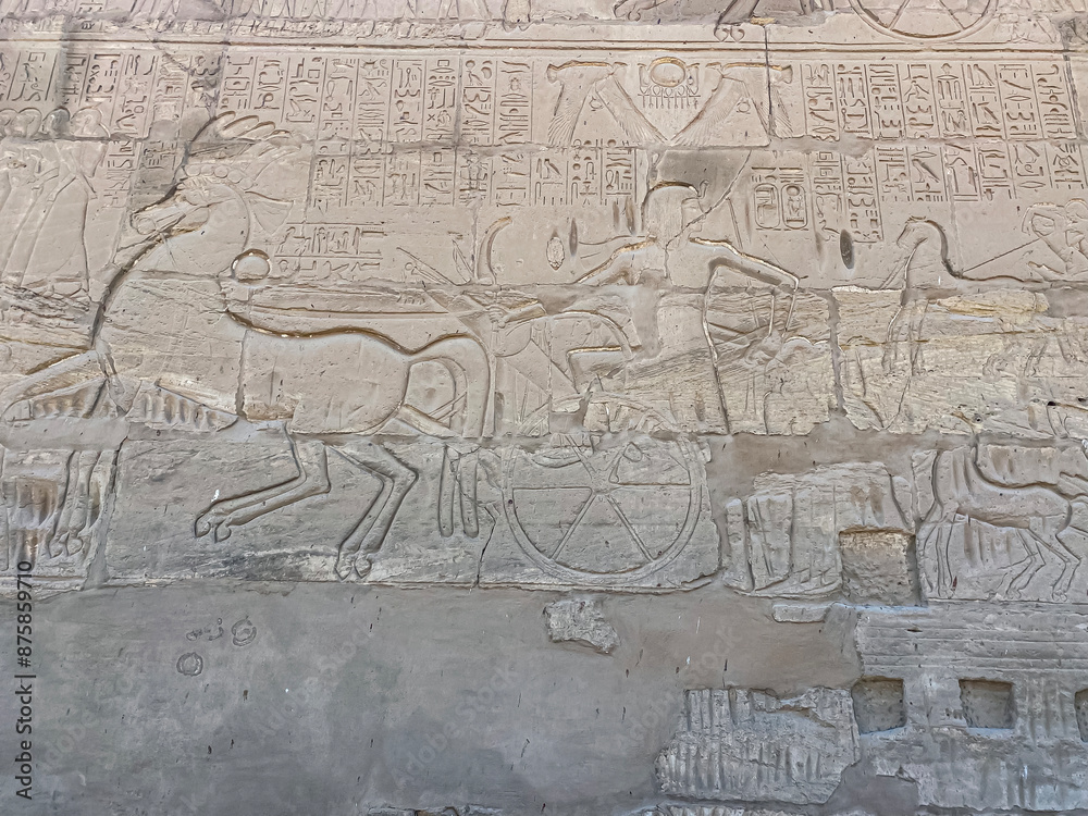 Obraz premium Karnak Temple is dedicated to the temple complex of Ancient Egypt. Thebes, Karnak, Luxor, Egypt