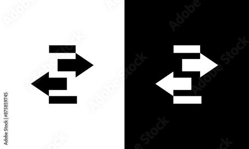 letter S arrow or SE or Es logo design