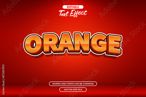 Orange editable text effect