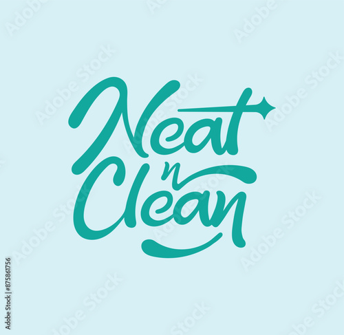 neat and clean logo for cleaning services
