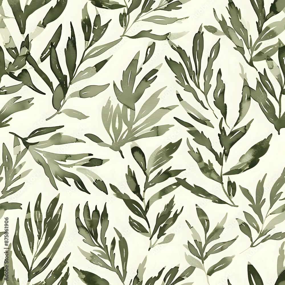 Fototapeta premium Nature Inspired Botanical Pattern for Home Decor