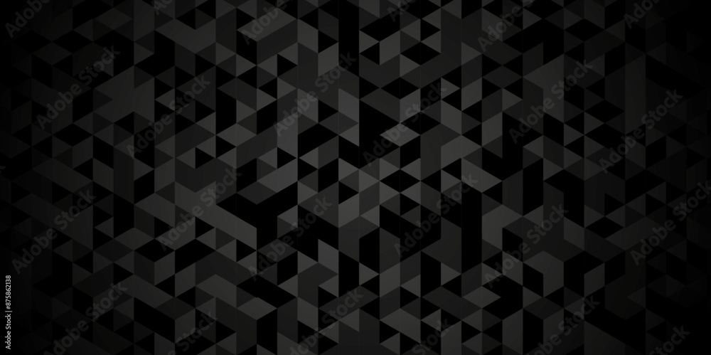 Vector Seamless geometric pattern with shapes. Abstract geometric background triangle wallpaper. Black and Gray polygonal background.
Vector Seamless geometric pattern with shapes. Abstract geometric background triangle wallpaper. Black and Gray polygonal background.
