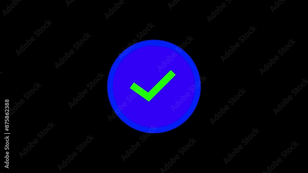 Purple and green tick mark icon animation Purple and green tick mark icon animation