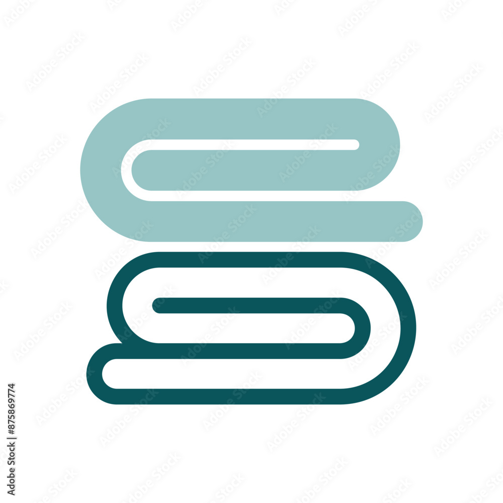 Stack of folded bath towels or napkins vector icon Stack of folded bath towels or napkins vector icon