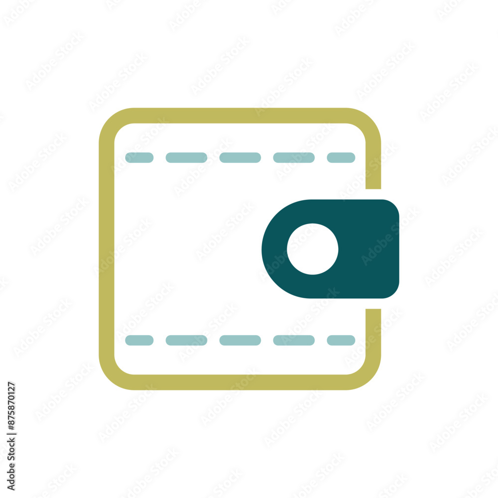 Billfold wallet isolated vector icon Billfold wallet isolated vector icon