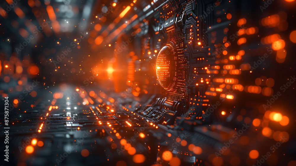 Obraz premium Machine Learning Architectures: Technology Backdrop