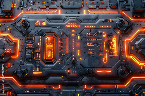 Realistic Tech Illustrations with Empty Canvas Background