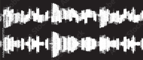 Spectrum Sound Background with Glowing Waves. Equalizer Design for Music, Data, Science and Technology