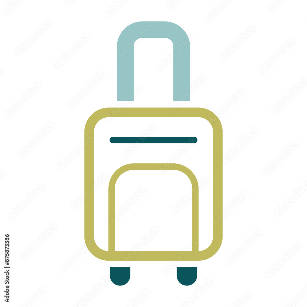 Baggage, luggage flat vector isolated icon Baggage, luggage flat vector isolated icon
