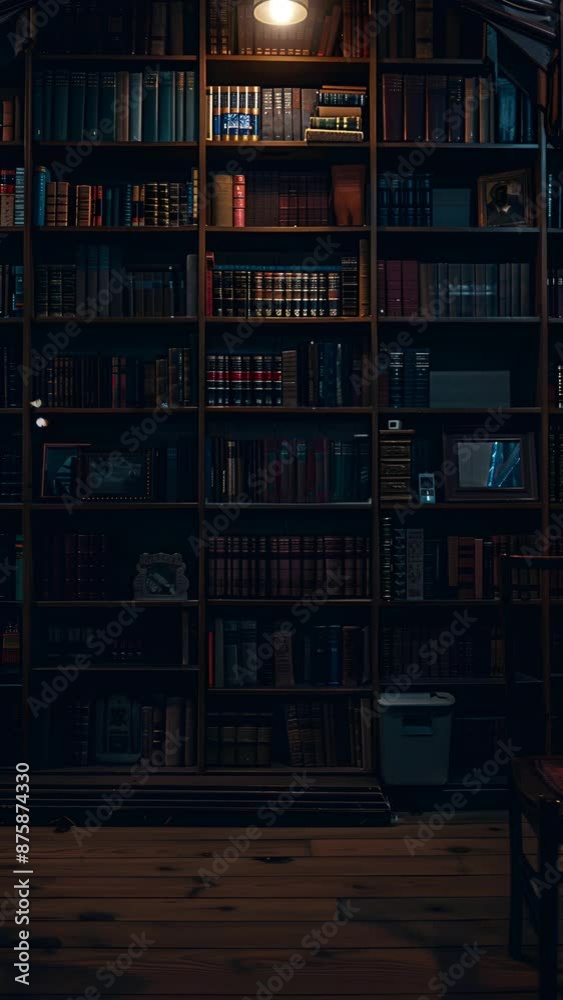 The cozy feel of the library is very suitable for presenting educational backgrounds: Version 001: 4K virtual video motion. The cozy feel of the library is very suitable for presenting educational backgrounds: Version 001: 4K virtual video motion.