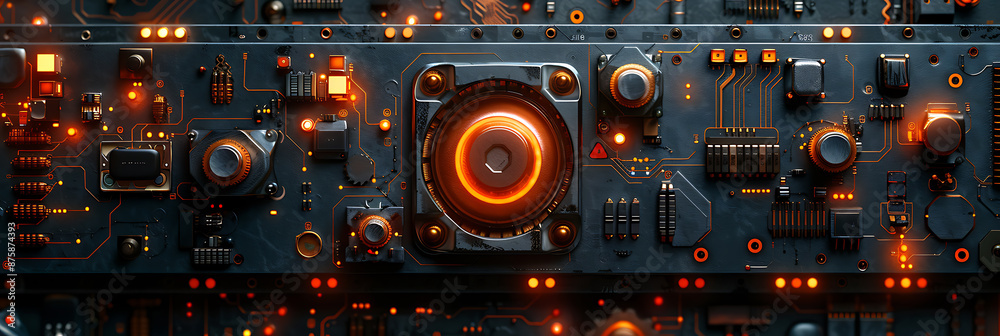 Fototapeta premium Elevate Your Creativity with Copper-Toned Robotic Canvas