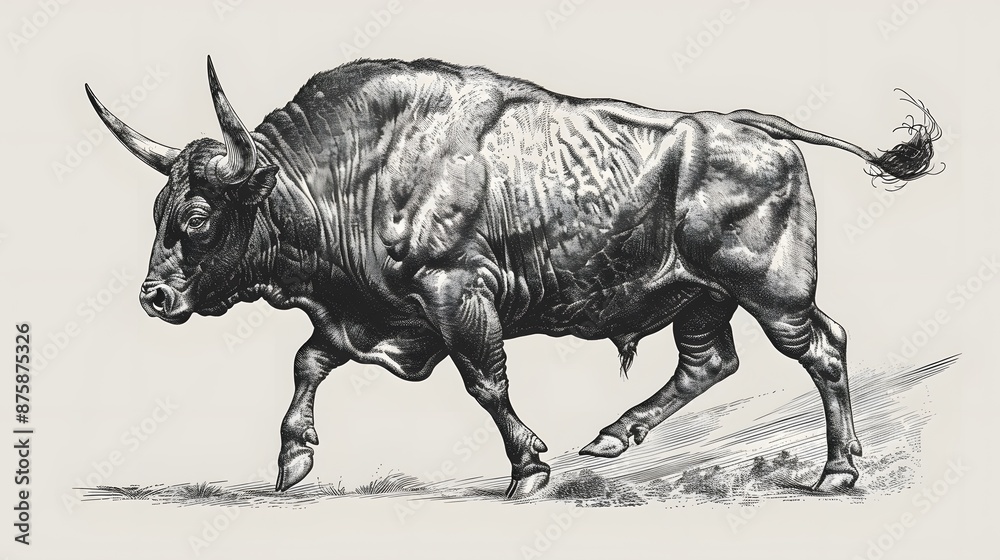 Obraz premium big bull background