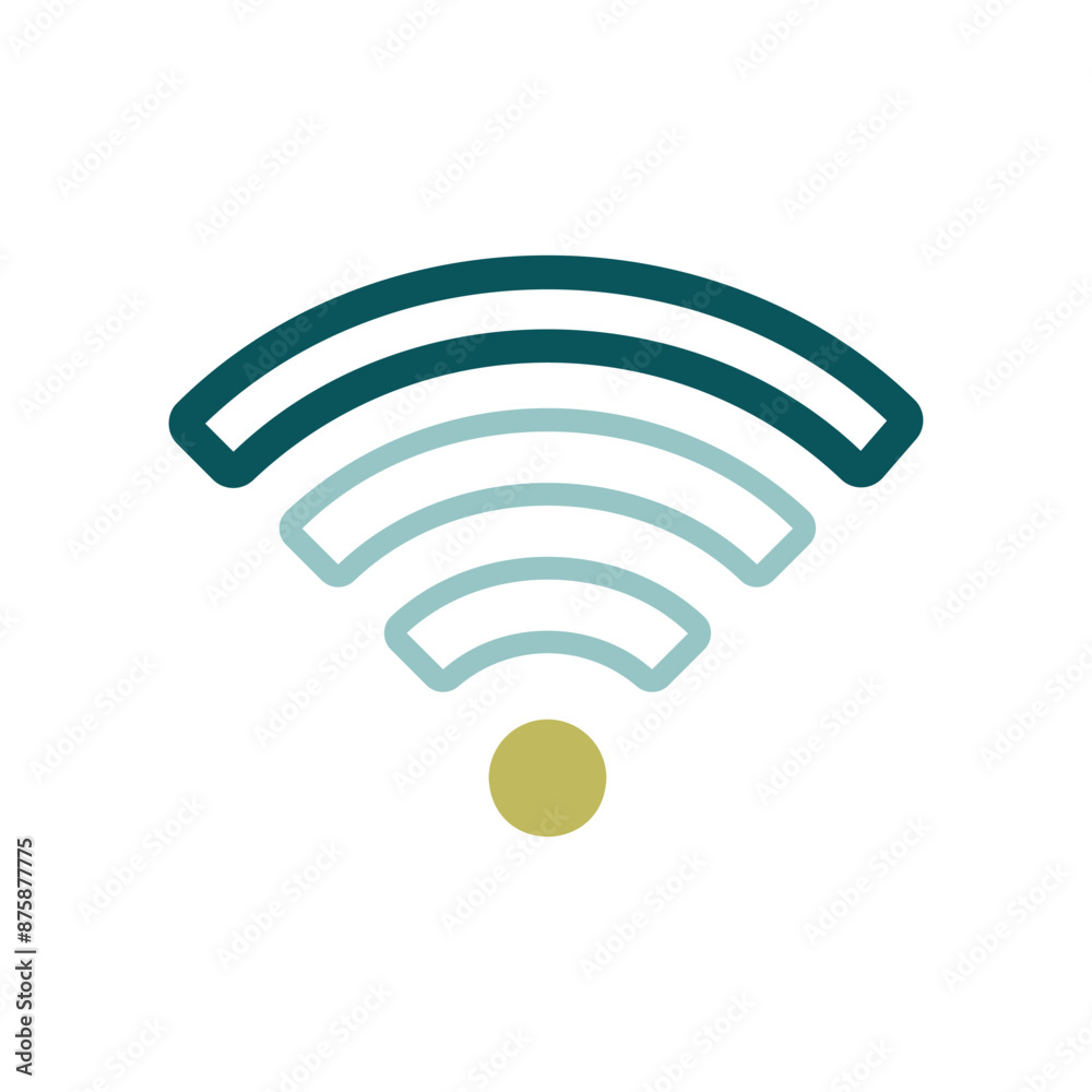 Wi Fi wireless network flat vector isolated icon Wi Fi wireless network flat vector isolated icon