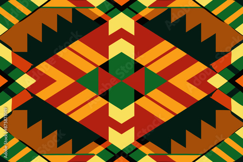 Seamless geometric pattern in the style of the Aztec. Tribal ethnic vector ornament.