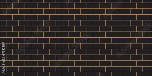 Abstract Black brick wall background. architecture construction stone block brick wallpaper. seamless building cement concrete wall grunge background. 