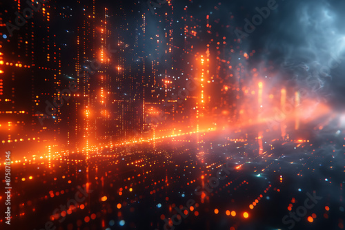 Futuristic Tech Canvas with Empty Space