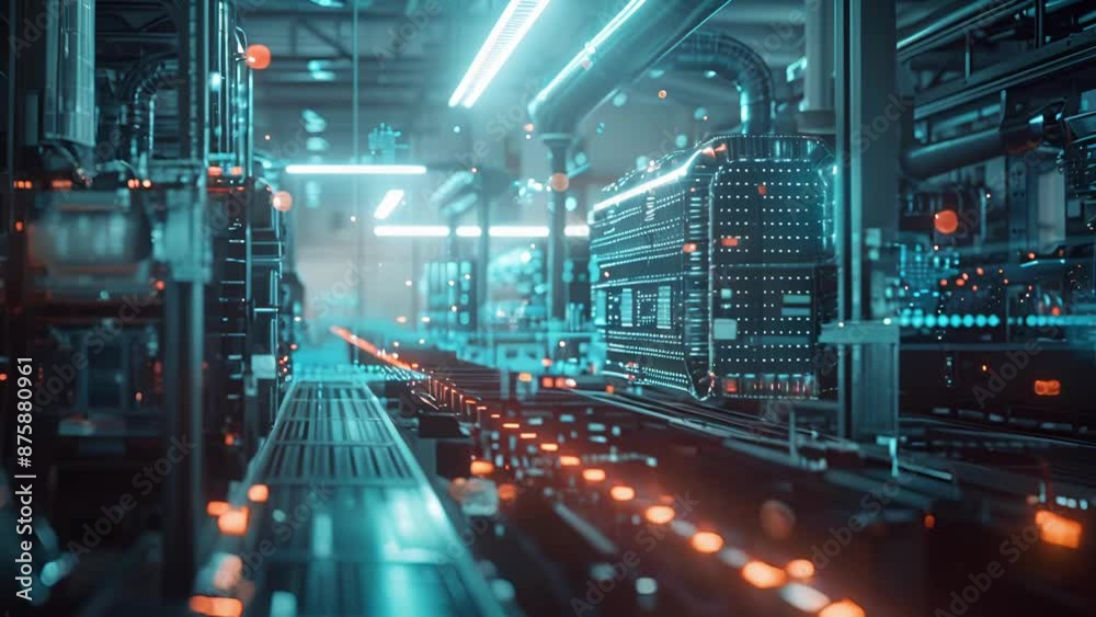 A smart factory with a fully integrated supply chain utilizing 6G to monitor and track inventory orders and shipments in realtime for seamless logistics management. A smart factory with a fully integrated supply chain utilizing 6G to monitor and track inventory orders and shipments in realtime for seamless logistics management.