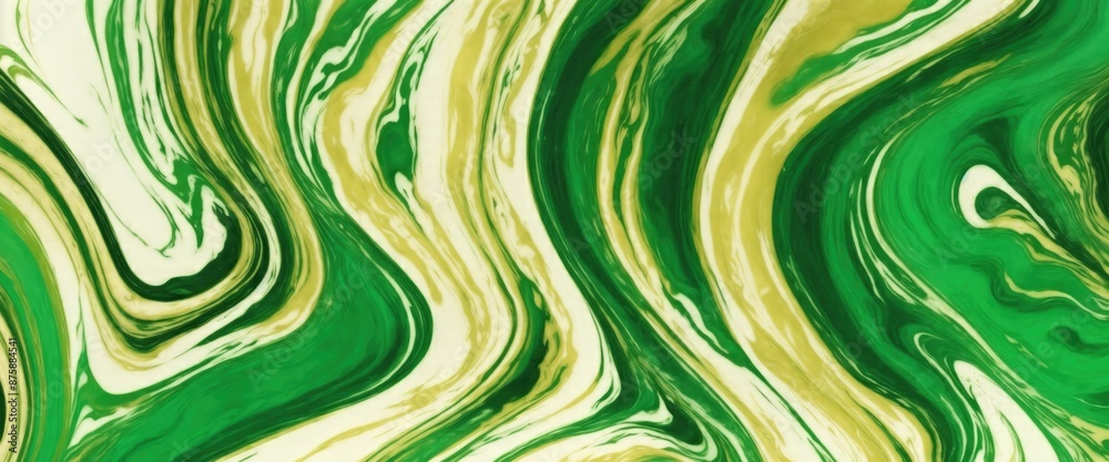 Green waves swirls gold painted abstract marble ink painted painting texture luxury background Green waves swirls gold painted abstract marble ink painted painting texture luxury background